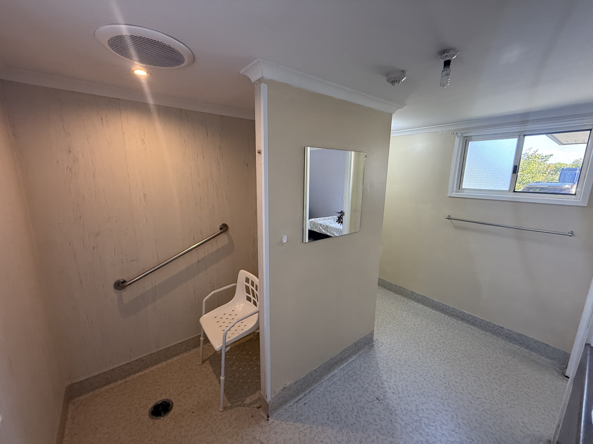 Carlton House accessible bathroom with grab rails