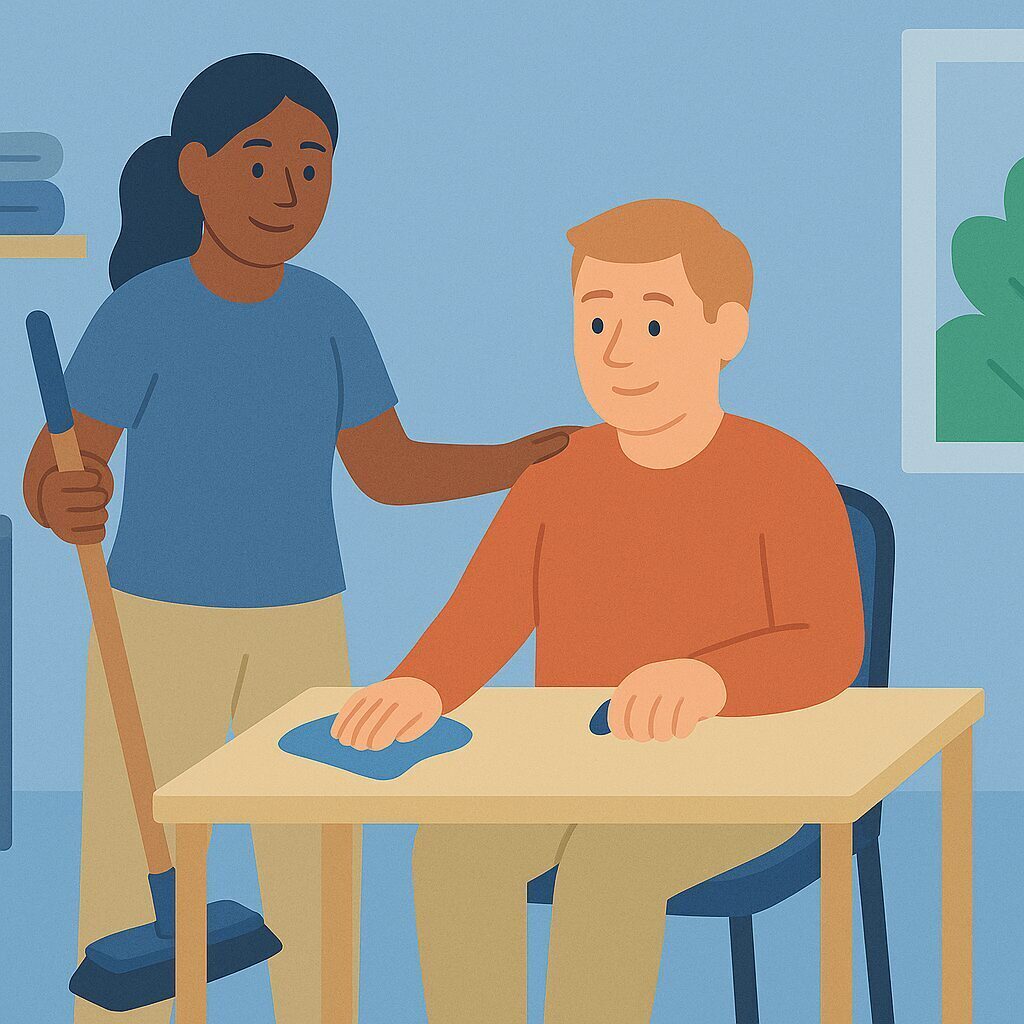 Dave in his home environment